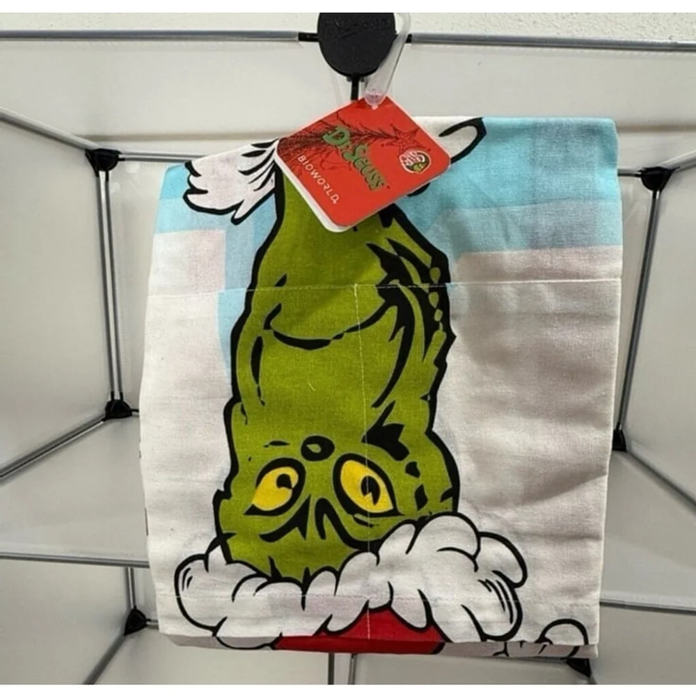Dr. Seuss Stole Christmas Resting Grinch Face Kitchen Cooking Apron NWT